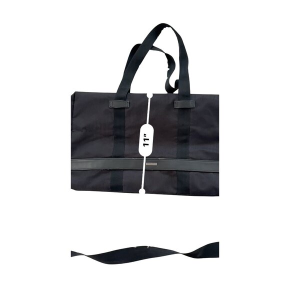 Georgio Armani Black Large Nylon & Leather Duffle Bag With Dual Handles & Adjust - Picture 14 of 14